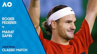 Roger Federer v Marat Safin Classic Match  Australian Open 2004 Final [upl. by Madi]