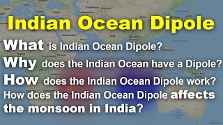 Indian Ocean Dipole IOD  What Why How it occurs its affect on Indian Monsoon [upl. by Kopaz752]