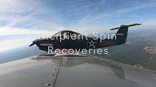 From snapflightcom Incipient Spin Recovery Compilation in a Piper p38 Tomahawk [upl. by Clayborne]