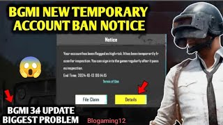 😡URGENT NOTICE  BGMI TEMPORARY ACCOUNT BAN  BGMI SERVER RESPONCE PROBLEM  BGMI 7 DAYS BAN NOTICE [upl. by Ansaev]