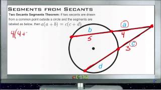 Segments from Secants Lesson Basic Geometry Concepts [upl. by Norse]