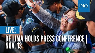 Leila De Lima holds press conference  Nov 13 [upl. by Yendis]