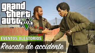 GTA 5 Eventos aleatorio  Rescate de accidente  Taliana Martínez Conductora [upl. by Orwin]