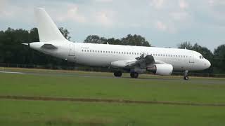 SmartLynx A320 Landing Groningen Airport Eelde [upl. by Ziul411]