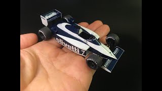 Brabham BT54 BMW turbo Nelson Piquet 1985 Miniatura escala 143 [upl. by Wilone]