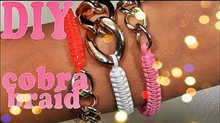 DIY ♥ Cobra Braid and Curb Chain Bracelet HelloBerry [upl. by Tutt]