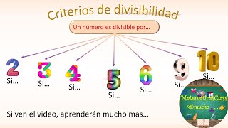 Criterios de divisibilidad [upl. by Otreblig]