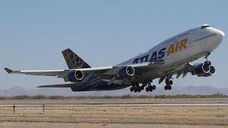 Atlas Air 747400 takeoff from El Paso Intl Airport  October 27 2024 [upl. by Cohby]