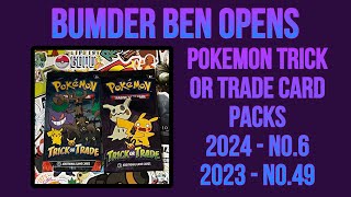 NEW 2024 PACK Opening 2 Pokemon Trick Or Trade Card Packs 2024 No6 amp 2023 No49 [upl. by Kazmirci850]