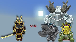 Auron Silent of the Wind vs MowziesMobs Bosses  Minecraft Bedrock  Mob Battle [upl. by Aowda253]