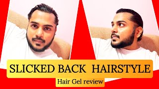 Best Slick back hairstlye  Set Wet Hair Gel Review [upl. by Aicek]