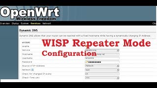 OpenWRT WISP Repeater mode configuration [upl. by Anileve]