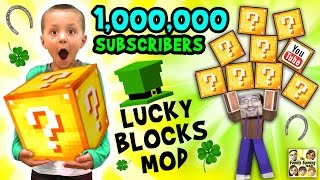 1 MILLION SUBSCRIBERS Minecraft Lucky Block Mod FGTEEV Gameplay Fun w Announcement [upl. by Nnaitak]