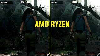 AMD Ryzen 7 CPU Comparison 2700X vs 5600X in SOTTR AIDA64 and 3DMark  4K 60fps [upl. by Rafiq361]