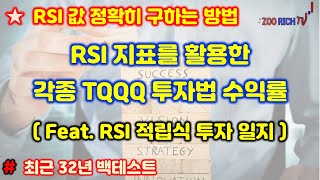 ★ RSI 적립식으로 TQQQ 투자하기 feat RSI 값 정확히 구하는 방법 [upl. by Nedak]