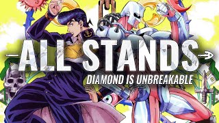 ALL STANDS IN DIAMOND IS UNBREAKABLE [upl. by Ayote]