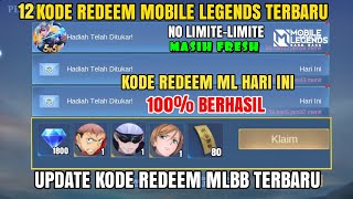 UPDATE HARI INI 12 KODE REDEEM ML TERBARU KODE REDEEM MOBILE LEGEND CODE REDEEM ML HARI INI MLBB [upl. by Nommad]