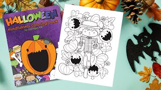 RELAXING COLORING 🐦Halloween Mindfulness COLORING BOOK  Scarecrow🐦coloringbooks mindfulcoloring [upl. by Aleacin59]