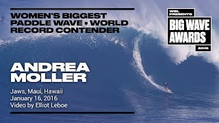 Andrea Moller at Jaws  Womens Biggest Paddle Record Nominee  WSL Big Wave Awards [upl. by Rettuc252]