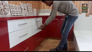 100  WaterProof Modular Kitchen Furniture  Amulya WPC [upl. by Esereht471]