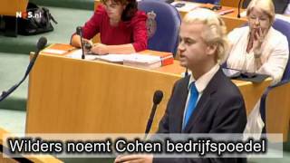 Wilders noemt Cohen bedrijfspoedel [upl. by Devad]