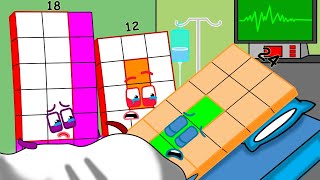 Numberblocks 24 Got Sick  Numberblocks 12 18 Feels Sad  Numberblocks fanmade coloring story [upl. by Mylor26]