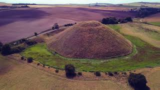 Drone footage of Avebury henge stone circles silsbury hill amp west kennet long barrow [upl. by Bannasch]