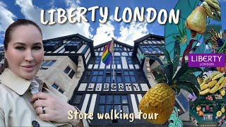 SHOPPING in LONDON Liberty  hyper luxury department store [upl. by Nhguav327]