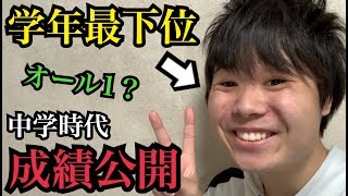 学年最下位の高校生が中学時代の通知表を公開します [upl. by Aivan]