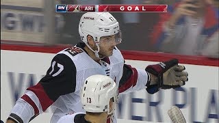 Alex Galchenyuk fakes wraparound attempt to tally OT winner [upl. by Akerdal]