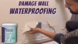 Wall Waterproofing treatment  How To Repair Damp Wall  Texture Damp Proofing [upl. by Tiras656]