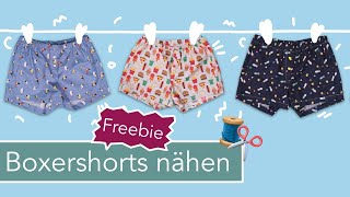 Boxershorts nähen aus Webware mit kostenlosem Schnittmuster [upl. by Intosh]