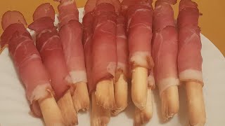 Grisine cu Prosciutto Crudoușor de făcut și perfecte pentru aniversărisărbători😃Monik Cooking [upl. by Waverley]