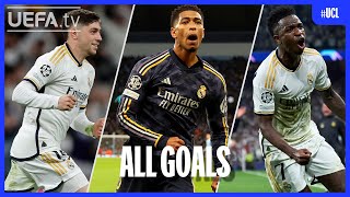 VALVERDE BELLINGHAM VINÍCIUS  All REAL MADRID 202324 GOALS to reach the UCL Final ⚽ [upl. by Lener]