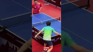 Table Tennis Hook serve in action tabletennis tabletennisserve shorts [upl. by Orpah644]