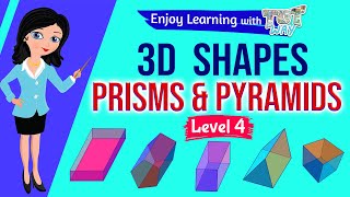 Prisms and Pyramids  Grade 3 amp 4 Math  TutWay [upl. by Amliw]