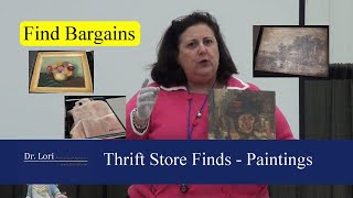 Thrift Store Finds – Bargain Paintings Valued by Dr Lori [upl. by Aivon478]