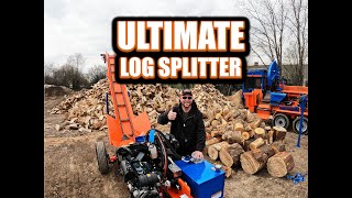 Eastonmade The Ultimate Log Splitter 37D With Attached Conveyor [upl. by Ehttam]