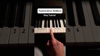 Faded in the easiest way possible 🎹piano alanwalker faded music pianolessons trythis [upl. by Joktan]