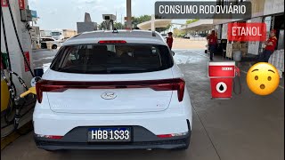 Consumo Rodoviário Etanol Hyundai HB20 Comfort 10 TGDI MANUAL 20232024 l Teste de Longa Duração [upl. by Jaenicke]