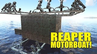 Reaper Turret Motorboat Build Fully ProtectedHow Not To Be A Noob ArkSurvival Evolved [upl. by Lashond]