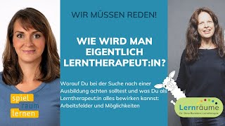 Lerntherapie Ausbildung  aber welche Was kann man mit dem Beruf so machen Mit Marie Gorschlüter [upl. by Addie]