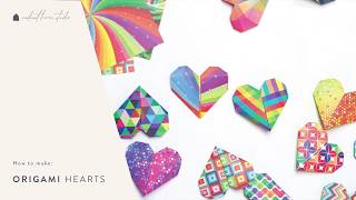 How to Fold Origami Hearts [upl. by Bosch]