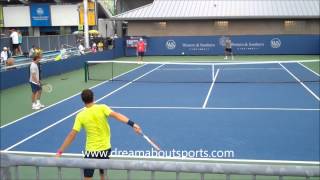 Grigor Dmitrov backhand slow motion [upl. by Salokcin]