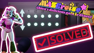 How To Solve The Mazercise Puzzle  Five Nights At Freddy’s Security Breach [upl. by Sherm826]