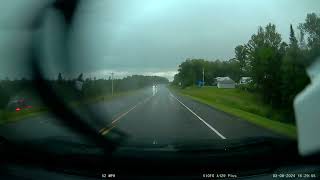 Vehicle Hydroplanes In Front of Us 8324 [upl. by Alicec]