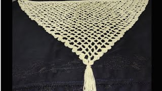 Quick and Easy Shawl  Crochet triangle shawl for beginners [upl. by Gnanmas]