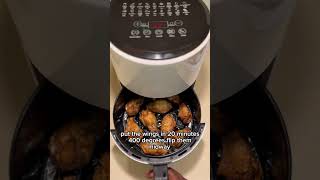 AIR FRYER BBQ WINGS IN 20 MINS recipe food culture wings [upl. by Esiuole]