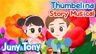 Thumbelina  Story Musical  Andersens Fairy Tales  Bedtime Stories  JunyTony [upl. by Narat]