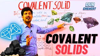 Types of Crystalline solids  Covalent Solid  Electro valent Solid  Network Solid by Dur Chemist [upl. by Enellij]